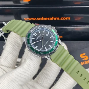 Sober jb 004 - black & green bezel, green belt
