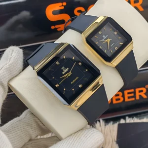 Couple set-Black dial Black belt