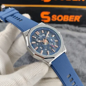 Sober premium belt- silver blue