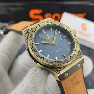 Sober 1140 - blue dial brown belt